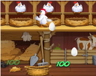 Angry chicken egg madness kiszolgálós HTML5 játék